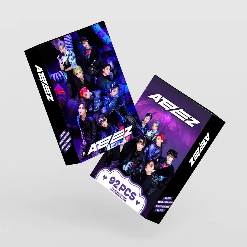 92pcs/set KPOP ATEEZ Lomo Cards Photo Album Stickers HD Double Sided High Quality Photocard JongHo Yunho YEOSANG San Fans Gift