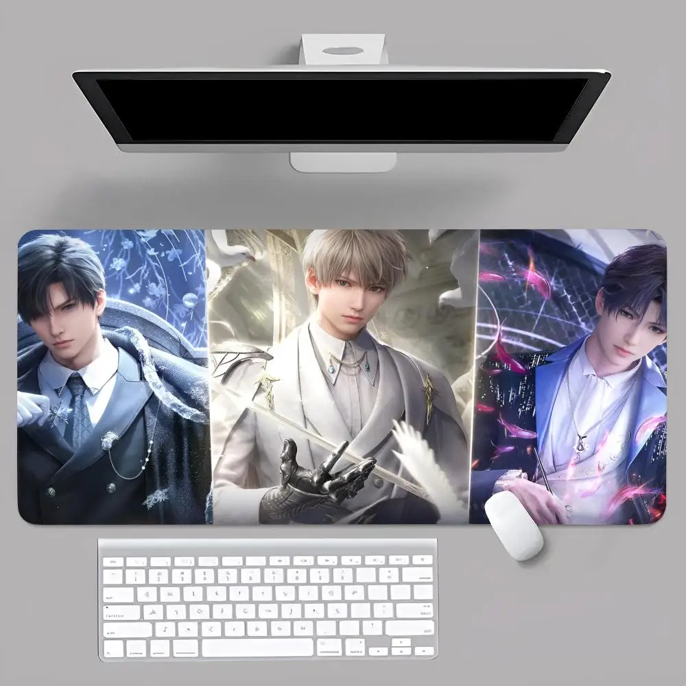 Anime L-Love and D-Deepspace MINISO Mouse Pad Anime Game Mouse Pad Computer Desk Pad Office Carpet Laptop Mouse Pad