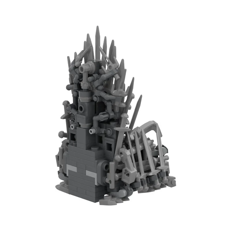 MOC Assembling Building Blocks Toy Iron Throne King\'s Throne Seat Model Ornaments Sword of Power Creative Idea Gift