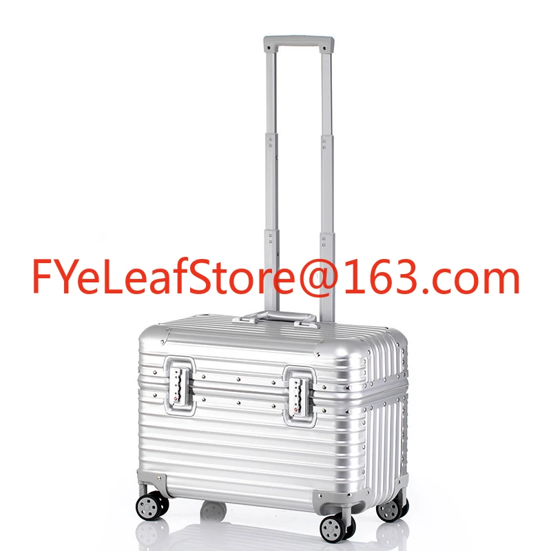 All Aluminum Magnesium Alloy Flight Attendant Box, 18 Inch Aluminum Frame, Photography Boarding Case, Male Captain's Box