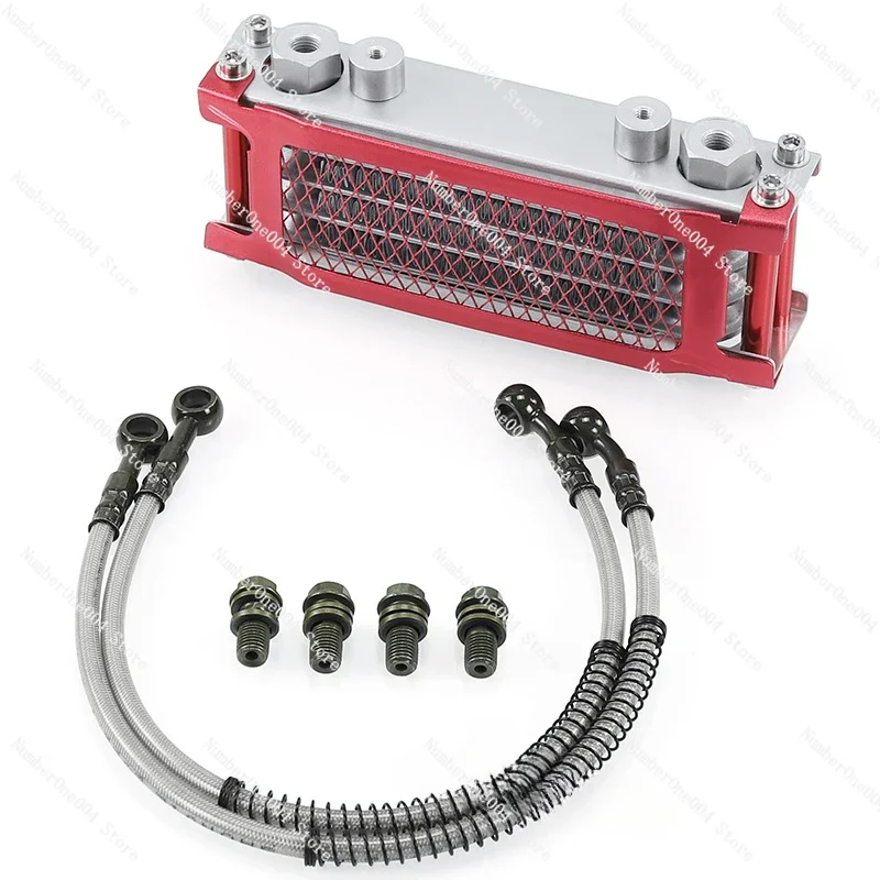 Applicable To Off-road Motorcycle Monkey Bike Oil Cooler Monkey Car Curved Beam Machine 50-140cc Aluminum Radiator