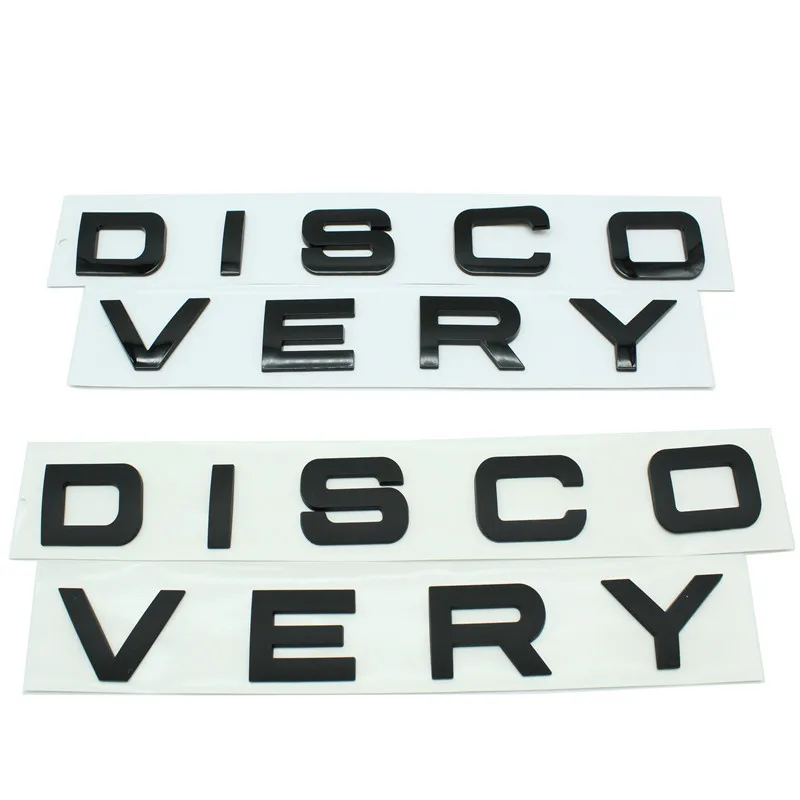 3D Letter DISCOVERY Car Rear Front Badge Emblem Decal Sticker for Land Rover DISCOVERY Sport Front Hood Rear Trunk Accessories