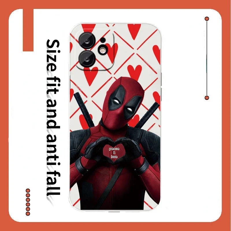 Marvel The Avengers Deadpool Phone Case Suitable for IPhone 13, IPhone 14 Plus IPhone 15, Promax Funny Mask, Liquid Cat Eye Case