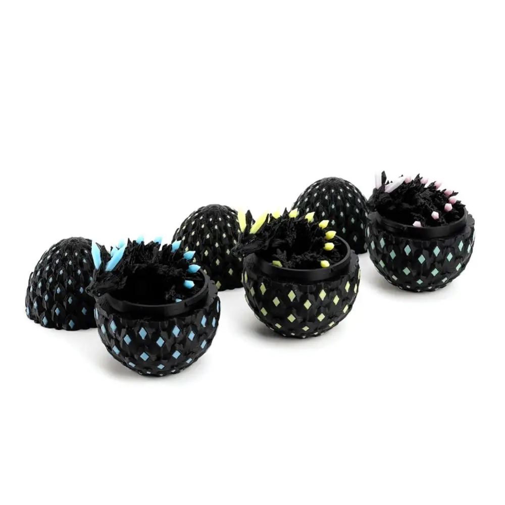 

Multi-joint Movable 3D Printed Crystal Dragon Crystal Design Flexible Display Articulated Dragon Matching Egg Set