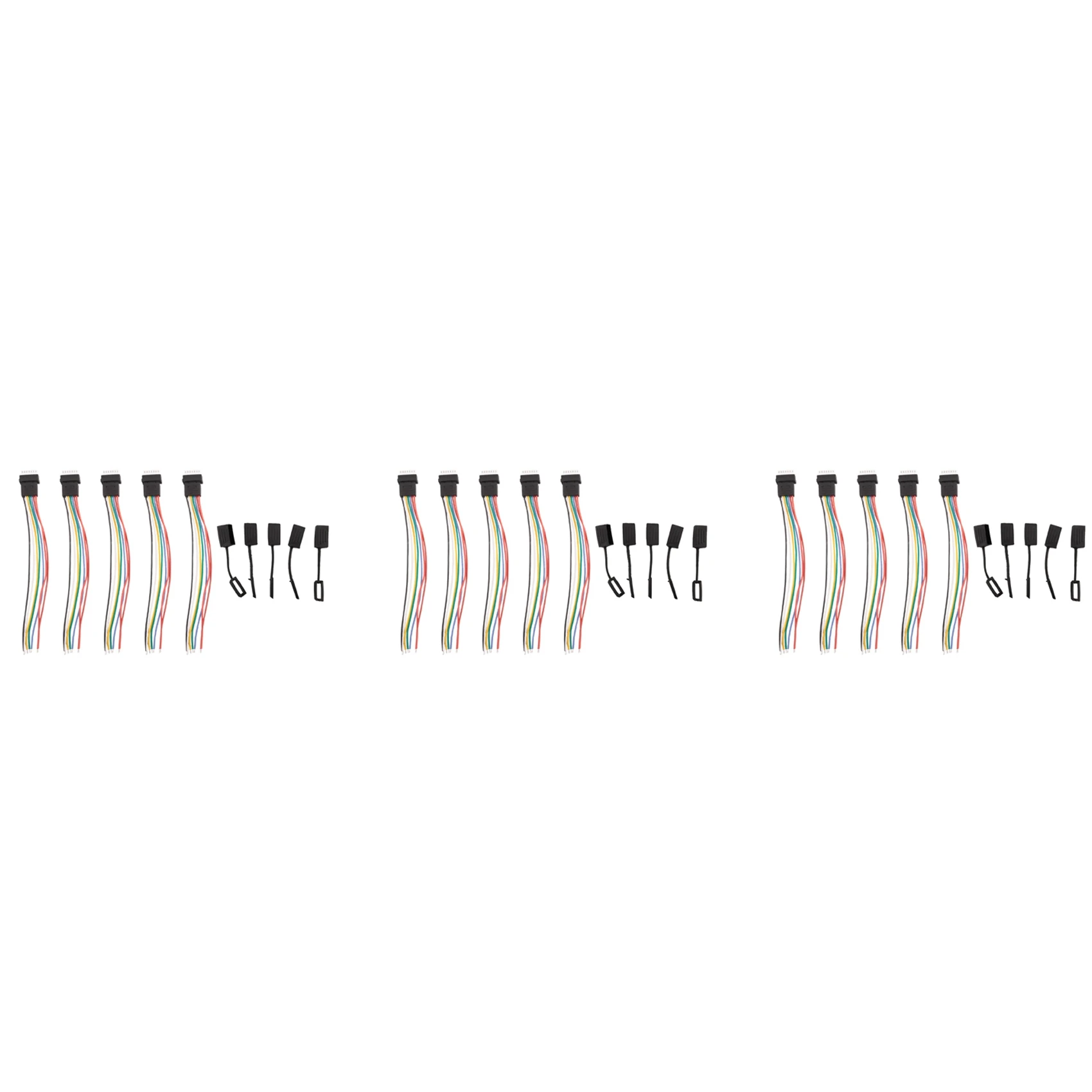 FBIL-15PCS RC Aircraft 6S Balance Head With Cap Extension Charging Cable Lead Cord 10Cm DIY For Li Po Battery
