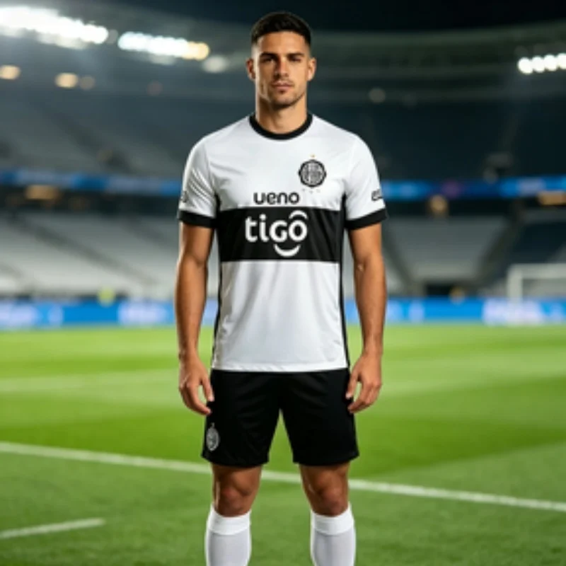2026 Club Olimpia Heim- und Auswärtstrikot 3D Unisex Sport Atmungsaktives Schnelltrocknendes T-Shirt Renn-Kurzarmshirt Strandkleidung