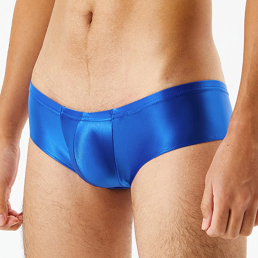 

Ice Silk Men's Boxer Underwear Low Rise with U Pouch Smooth and Shiny Fabric Comfortable Fit for Everyday Activities