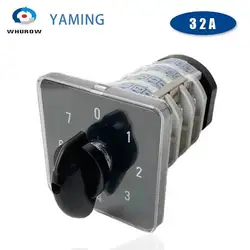 YMZ12-32/4 Rotary Knob 8 Position 0-7 Universal Manual Electrical Changeover Cam Switch 32A 690V Four Sections