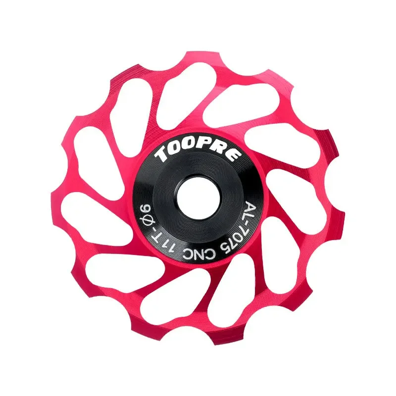 TOOPRE rear derailleur wheel, 11T drive chain tensioner, for 8/9/10/11 speeds, 4,5,6mm screw bore,Aluminium alloy bearings