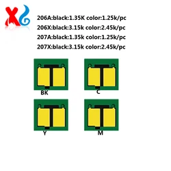4PCS 206A 206X 207X 207A Compatible Toner Cartridge chip For HP M282nw M283fdn M283fdw M283cdw M255dw M255nw W2210A W2110A