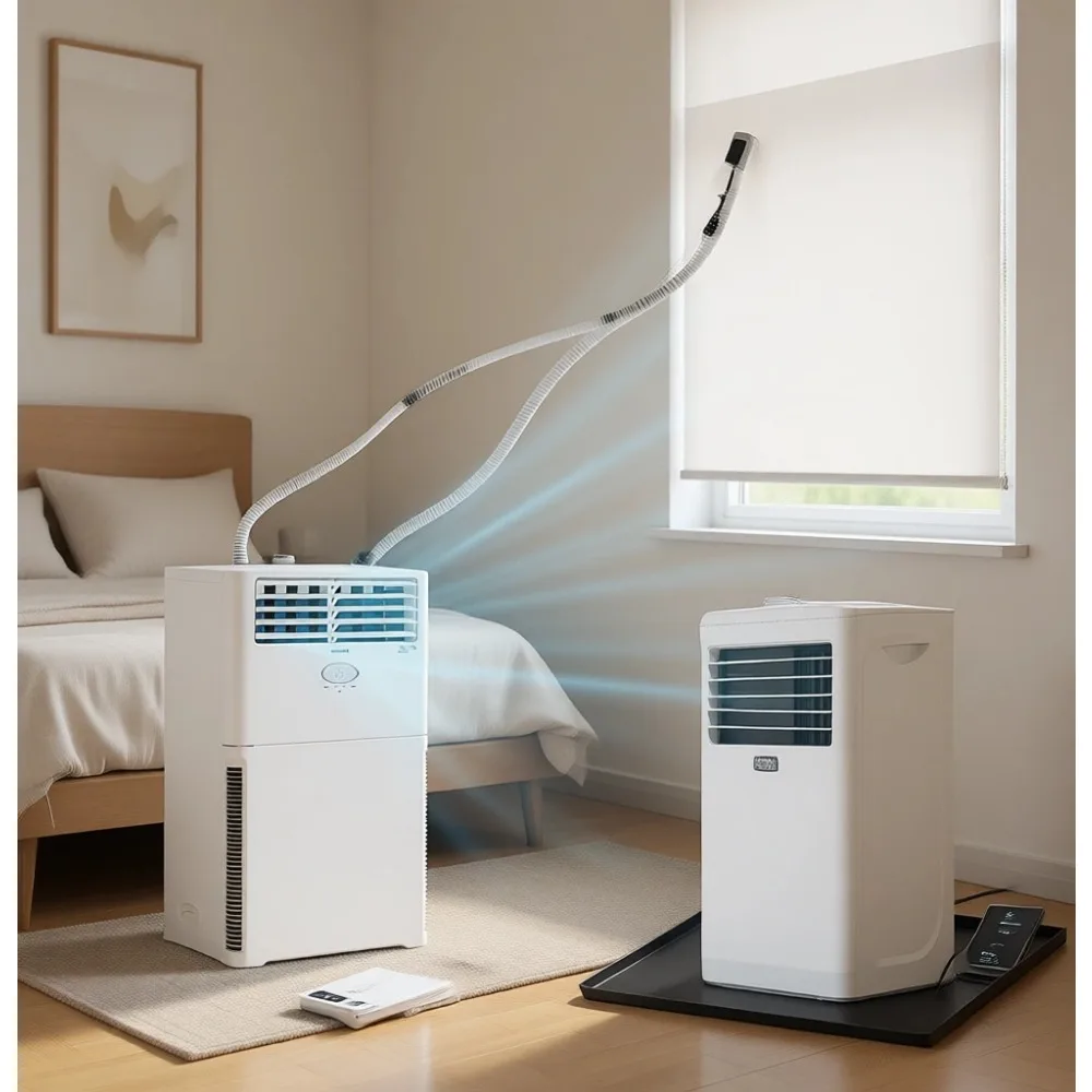 Raised Edge Portable AC Drip Pan 23 6x23 6 Silicone Drain Tray for 5K 14K BTU Catches Condensate Prevents Floor Leak