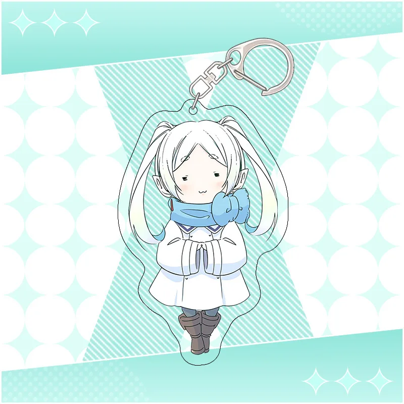 Frieren Anime Acrylic Keyring Model Cartoon Keychain Cosplaying Cute Backpack Pendant Accessories Fans Gift