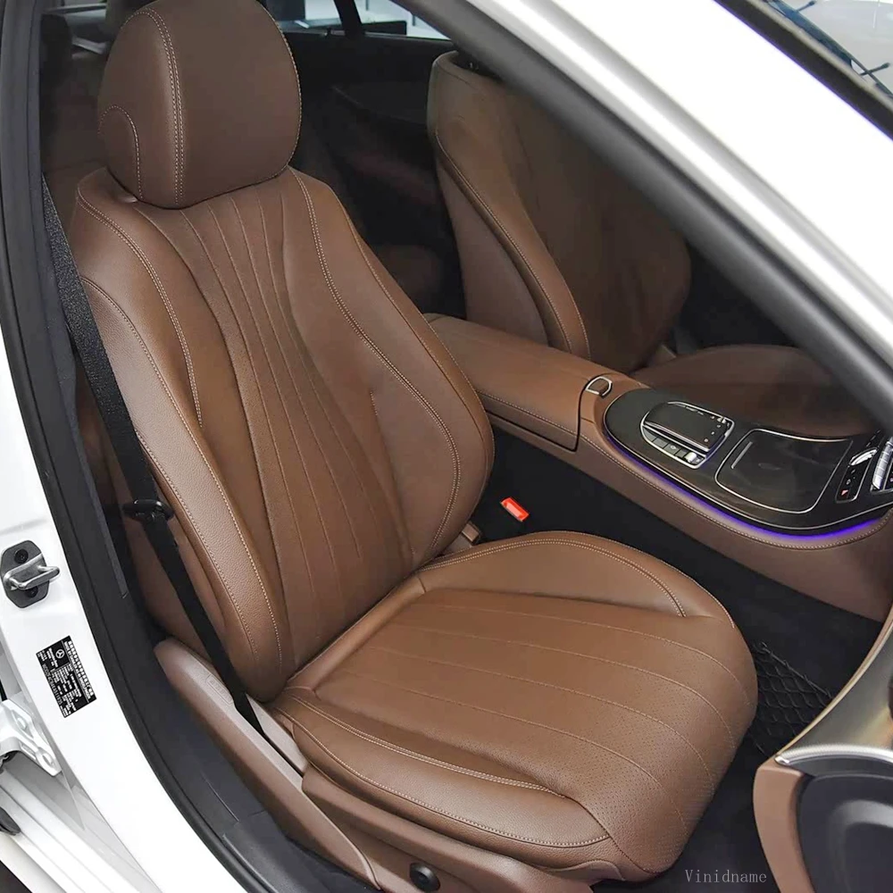 For Mercedes Benz E Class W213 2019 2020 2021 2022 2023 Vegan Nappa Leather Custom Car Seat Covers Full Set Interior Accessories