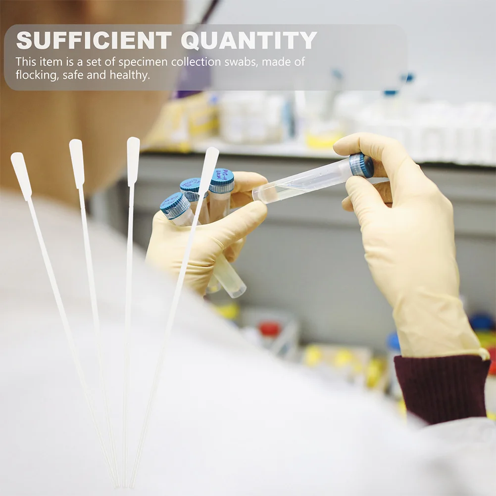

60Pcs Nasopharyngeal Swabs Disposable Sterile Sampling Accessory Portable Pharynx Swabs Professional Medical Testing Supply