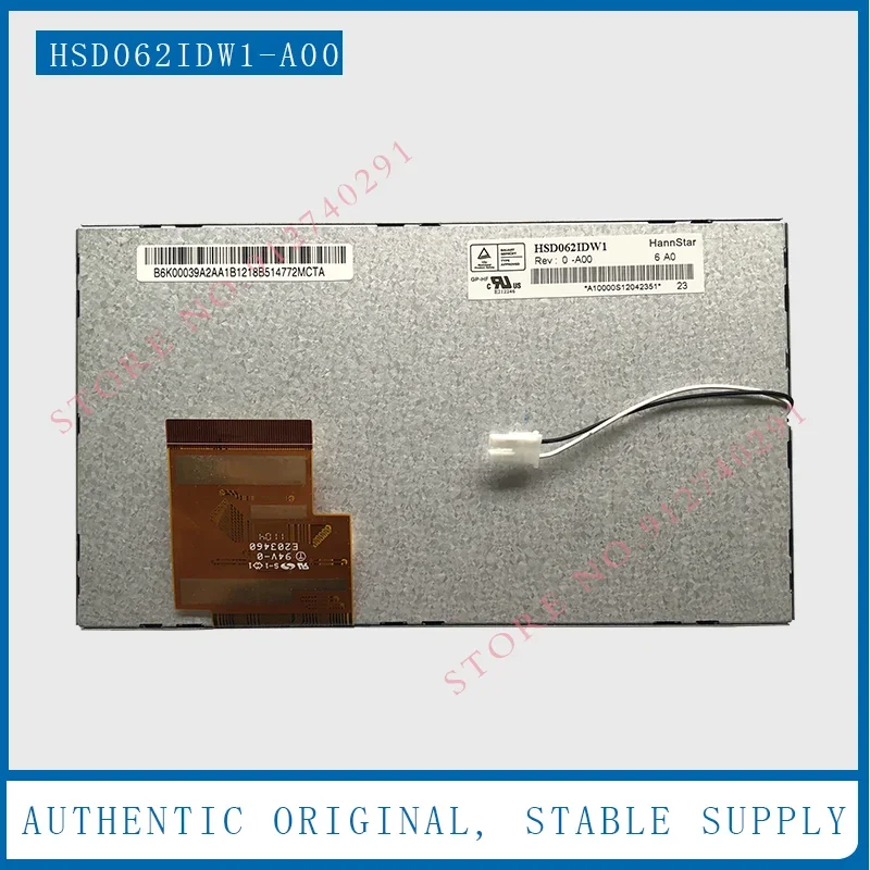 

HSD062IDW1-A00 Оригинальный новый 6,2-дюймовый HDS062IDW1 A00 Автомобильный GPS-навигатор ЖК-дисплей Панель 60-контактный