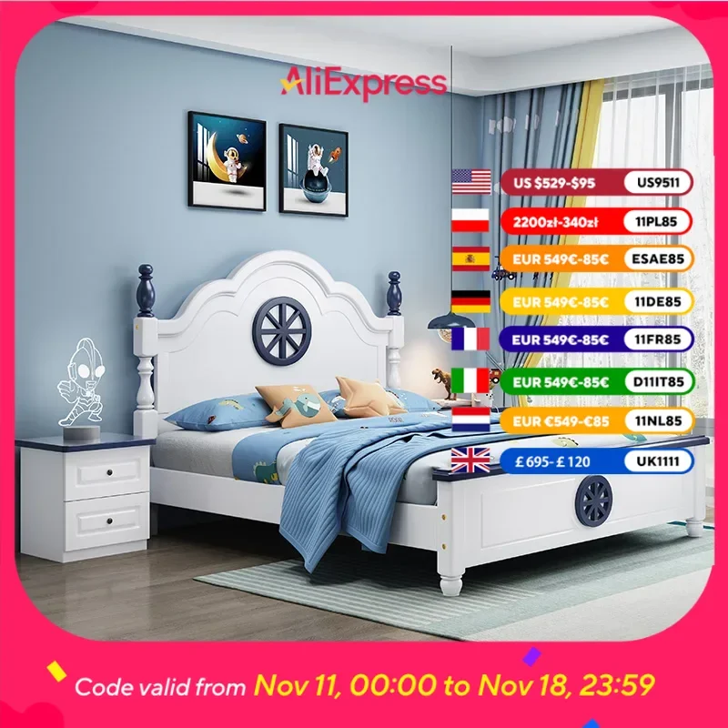 

Дизайнерская деревянная современная кровать в стиле лофт для маленьких мальчиков, односпальные детские кровати, рамы, роскошный спальный комплект Camas De Dormitorio, мебель