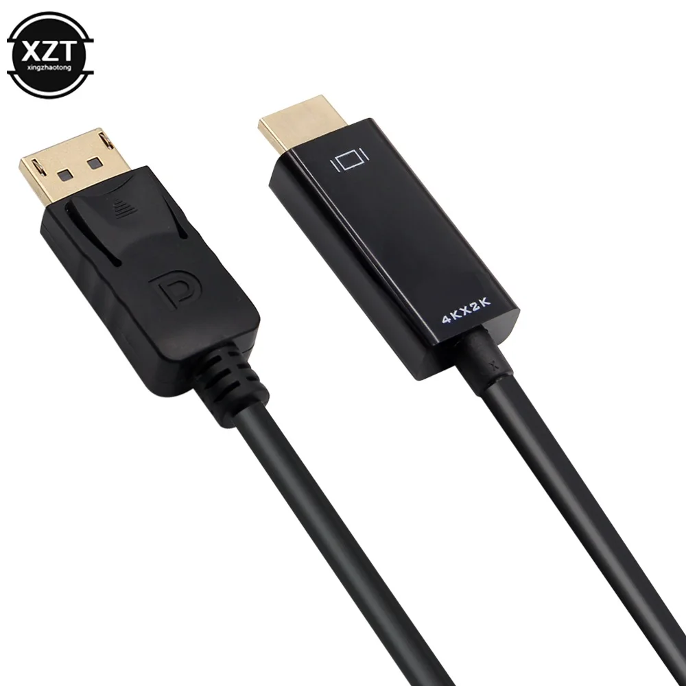 4K 30Mhz Displayport to HDMI-compatible 4K cable adapter 1080P converter cable for HP Dell Lenovo Asus PC laptop monitor 1.8M 3M