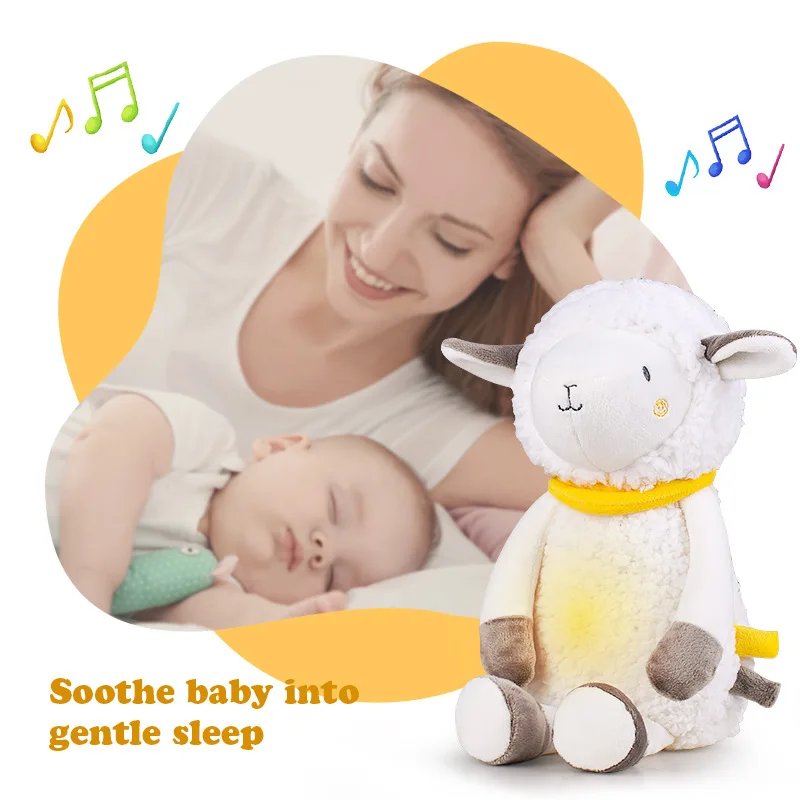 30CM Little Size Soft Animal Cartoon Pillow Cute zoon Musical star light Comfort lamp Plush Toy Stuffed Lovely Kids Birthyday