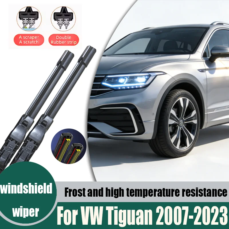 

For VW Tiguan 2007-2023 2008 2012 2013 2014 2015 2016 2017 2018 2019 2020 2pcs Front Windshield Wiper Blades Windscreen Wipers
