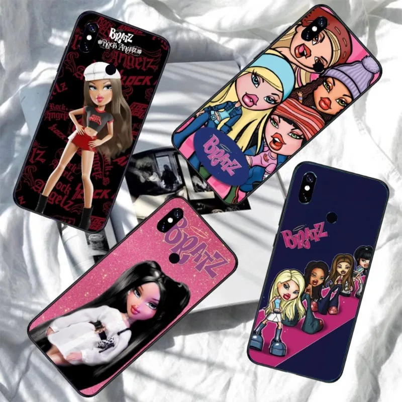 Smart B-Bratz Doll Mobile Phone Case for Xiaomi Redmi Note 12 11 10 9T 8 7 Pro 9 9A 9C 8 Black Soft Phone Cover Funda