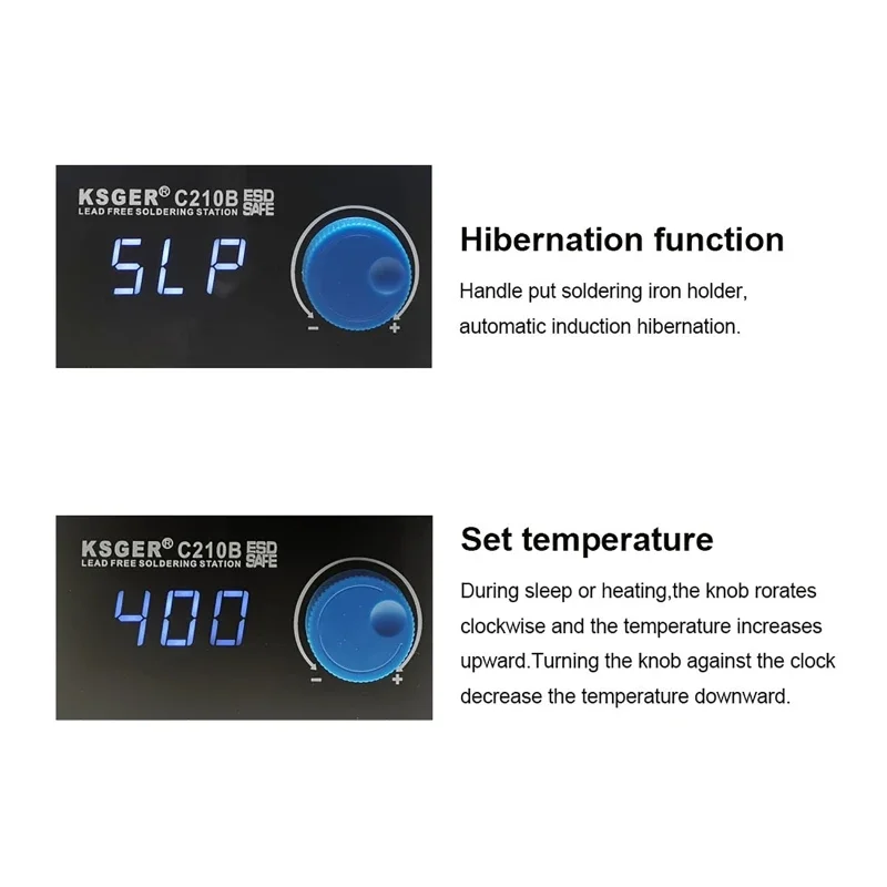 Stazione di saldatura digitale 220V 85W Controller intelligente originale Auto-sleep Riscaldamento rapido 210-I C210-K C210-IS Punta per saldatore EU