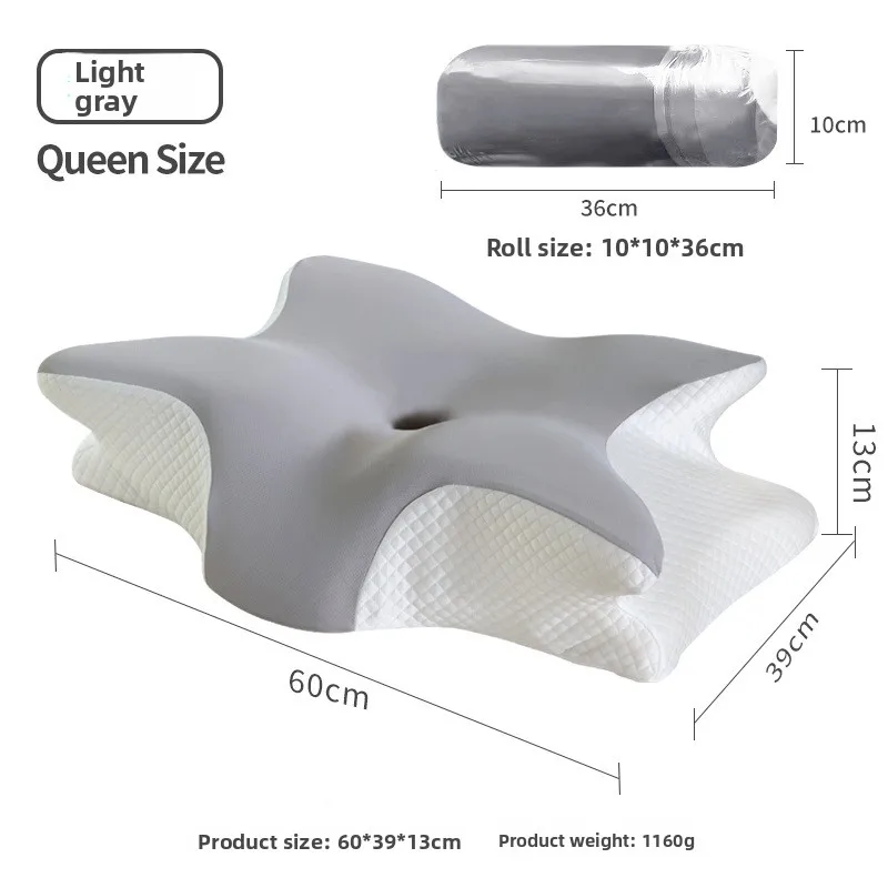 New Orthopedic Neck Pillow Butterfly Shape Memory Foam Cervical Support Sleeping Pillow&Pillow Case