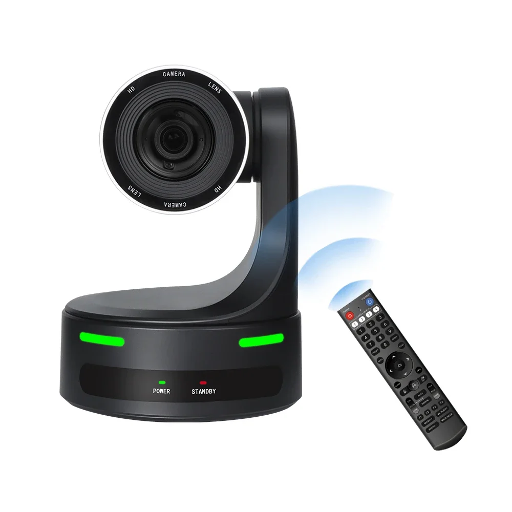 1080P 60FPS Video Conference Camera USB HDMI POE 30X Optical Pan Tilt Zoom, AI Auto Tracking Focus IP Remote Control For Church