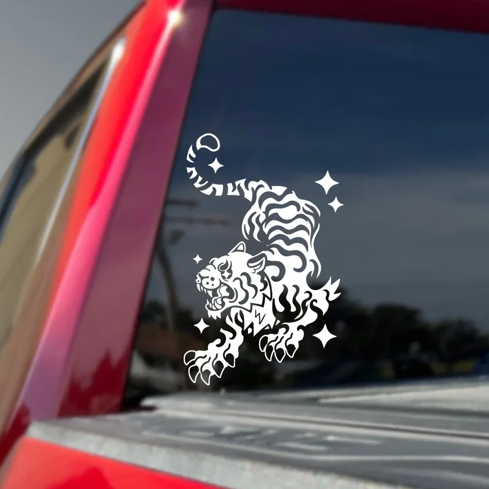 

Beast of Prey Tiger Car Stickers for Window Decoration Notebook Outdoor Sticker External Accessories Waterproof PVC Vinyl Decals