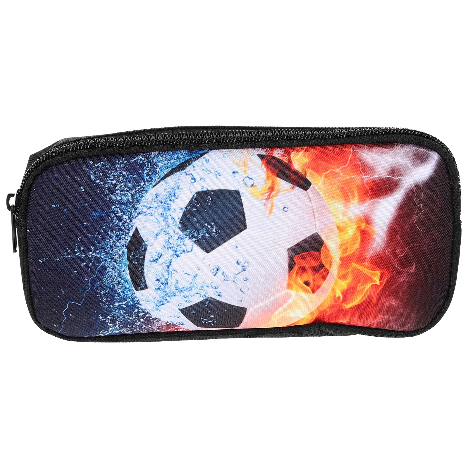 Pencil Portable Football Case Student Pupils Pouch Cases Polyester Makeup Stationery Bag
