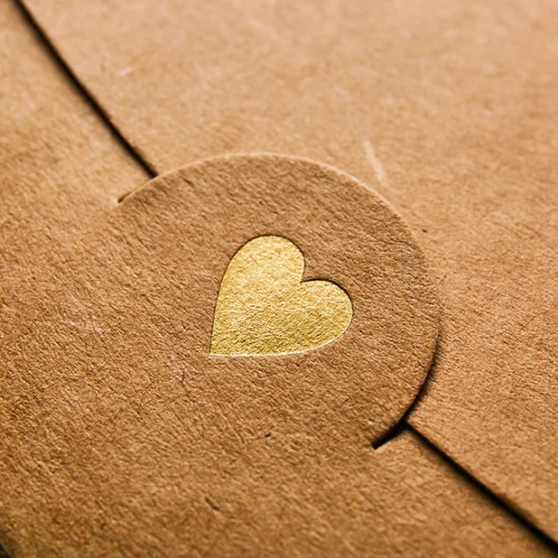 Papel Kraft perlado de Corazón de caramelo dorado, sobre pequeño, bricolaje, cubierta de tarjeta de felicitación colorida, regalo de álbum de