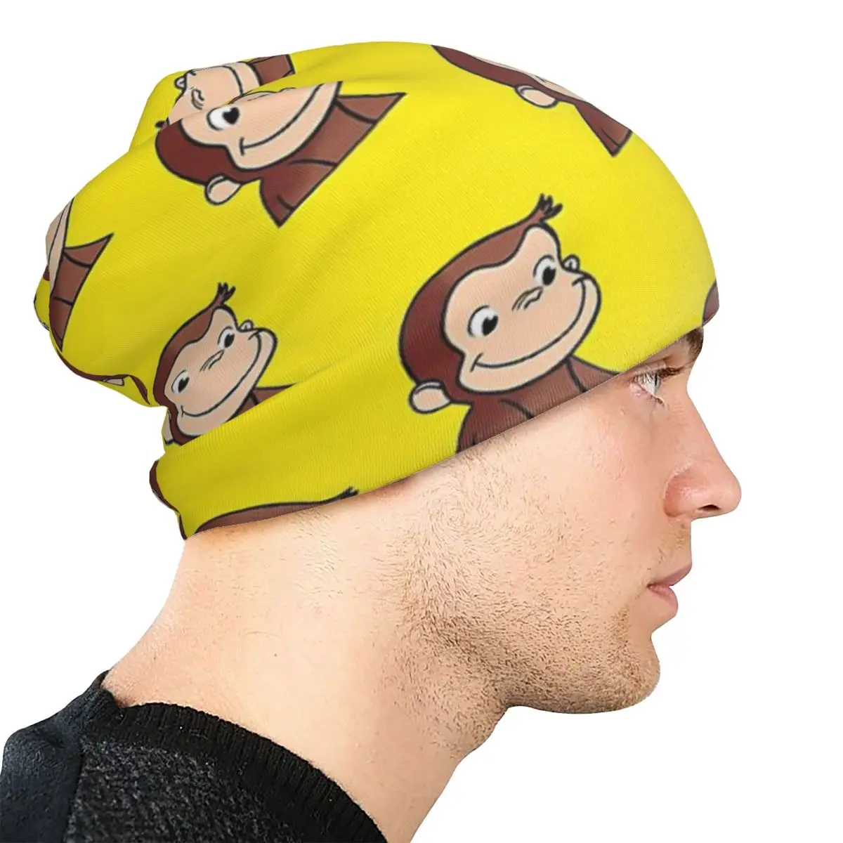 الغريبة جورج Skullies قبعة صغيرة دافئة الخريف الشتاء في الهواء الطلق قبعة محبوك قبعات بونيه للرجال النساء الكبار