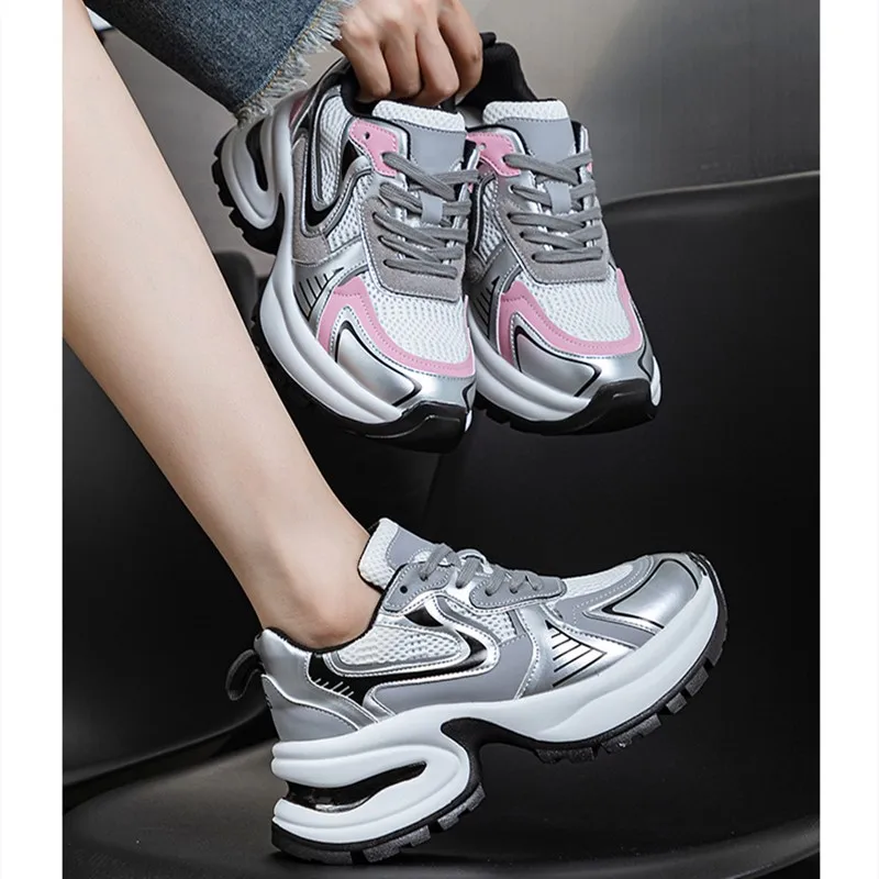 Loafers Women's Spring Summer 2024 New Women's Running Athleisure Platform Heightened Women's Shoes