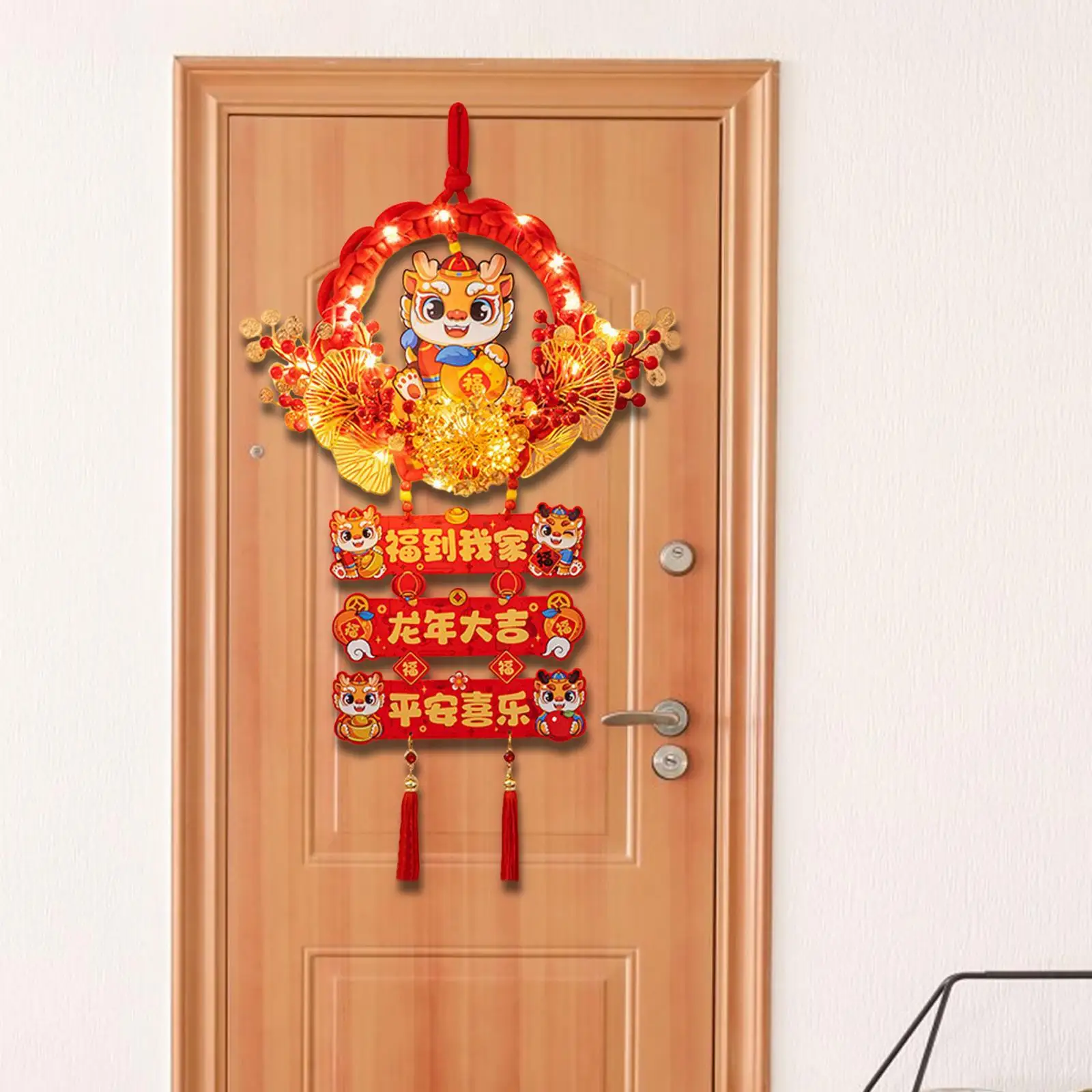 

Подвесное украшение с Красной кисточкой для китайского Нового года, классические элементы, традиционное 37x16 дюймов
