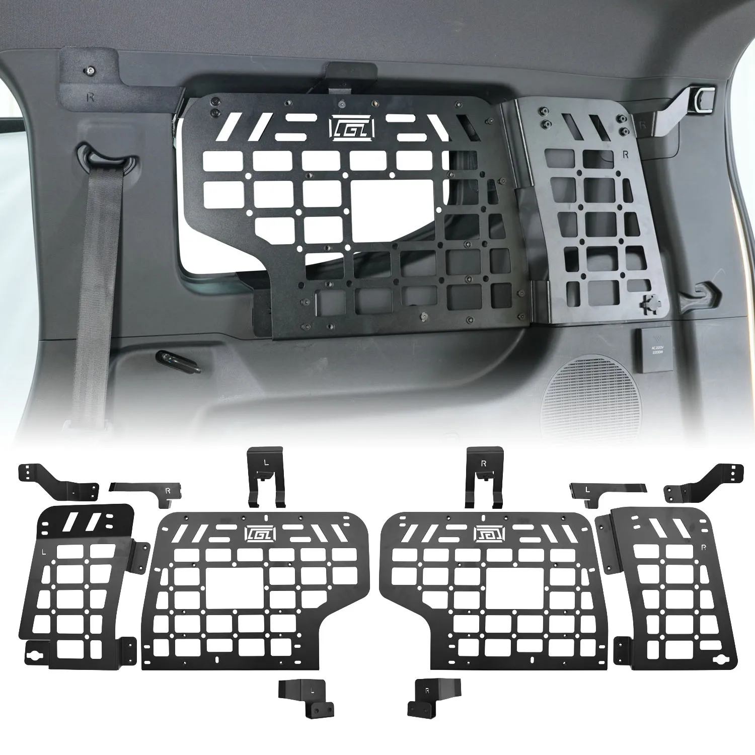 For Jetour G700 2026 Off Road Trunk Expansion Rear Window Molle Panel Storage Rack Aluminum Side Window Modular Cargo Organizer