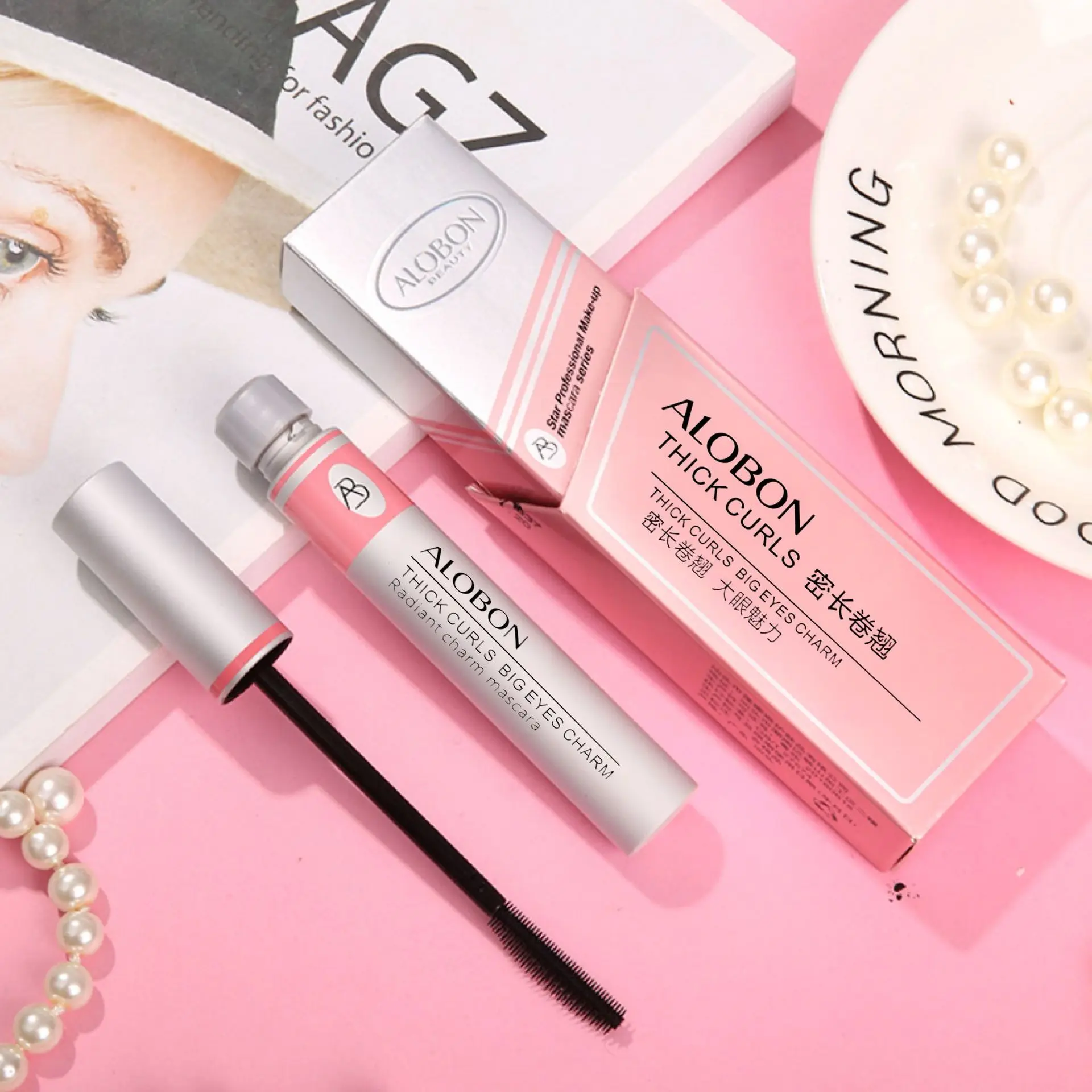 Rímel individual curvado extensão dos cílios rímel volume maquiagem 1pc tinta preta 3d fibra cílios beleza rímel