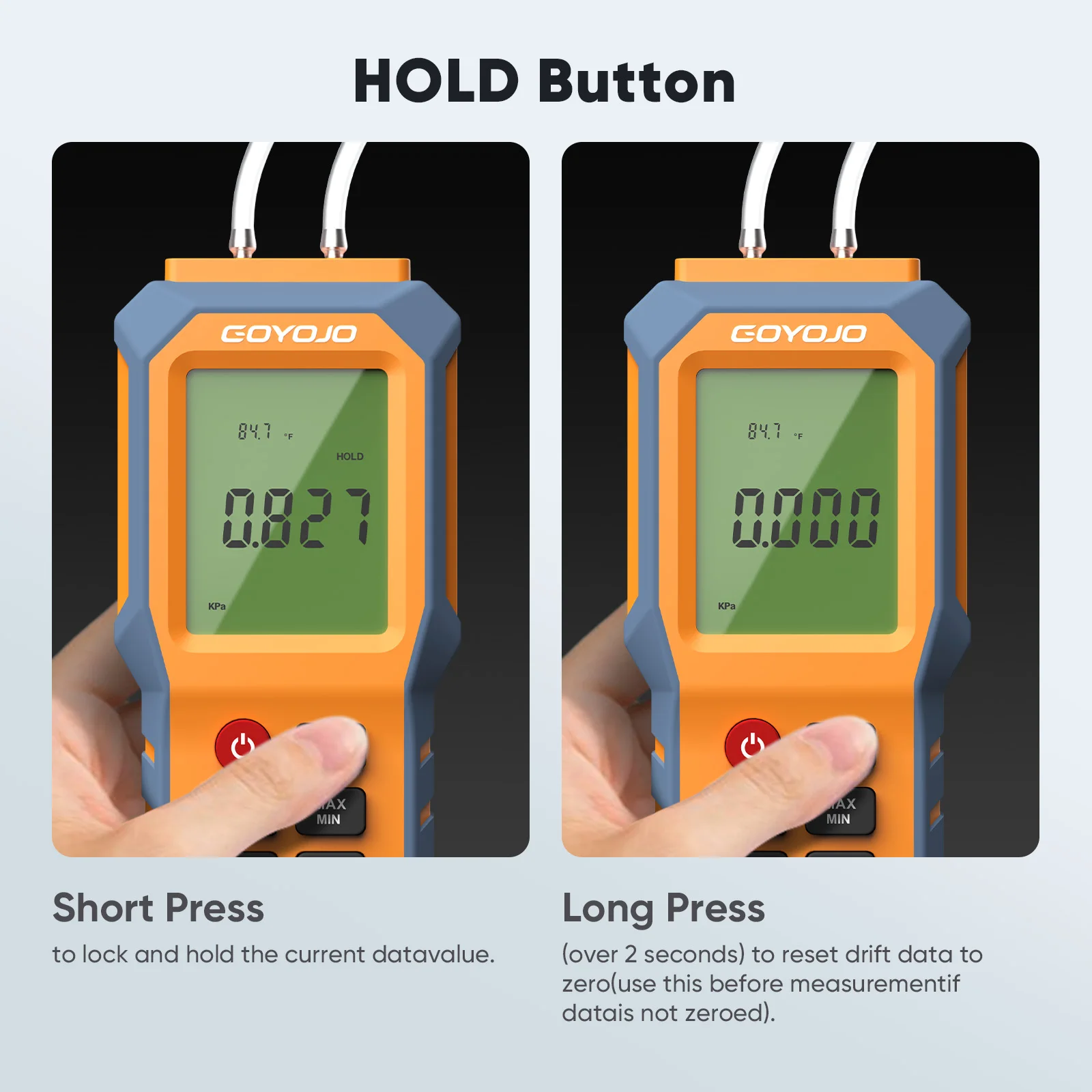 Manómetro digital manómetro digital multifuncional precisión de ±0,18% FSO a las 25 ° C para medición y calibración de gas.