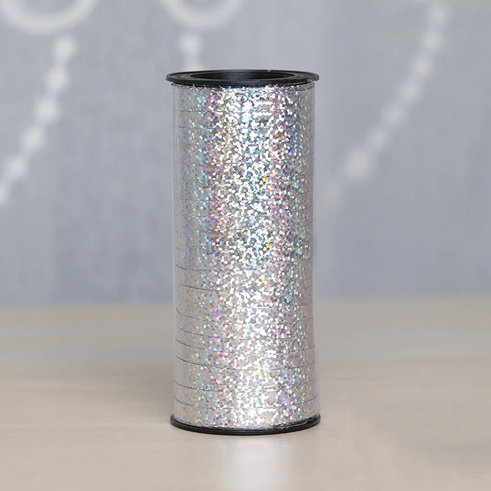 لفة شريطية لتجعيد الشعر المعدني اللامع بطول 100 ياردة من البلاستيك المتين لتزيين هدايا عيد الميلاد والزفاف #1