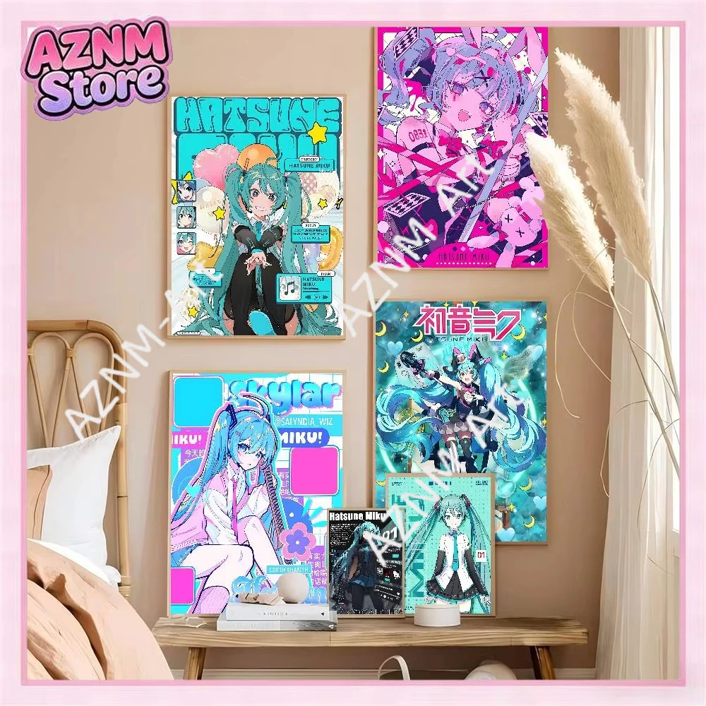 1pc Anime H-Hatsunes M-MikU Classic Vintage Posters HD Quality Wall Art Retro Posters For Home Room Wall Decor