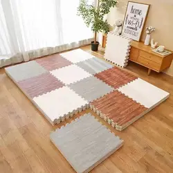 Puzzle Mat 30/60cm Foam Play Mats Rug Baby Game Mat Baby Activity Gym Puzzle Mat Wood Grain Floor Mat Kids Carpet Play Mat