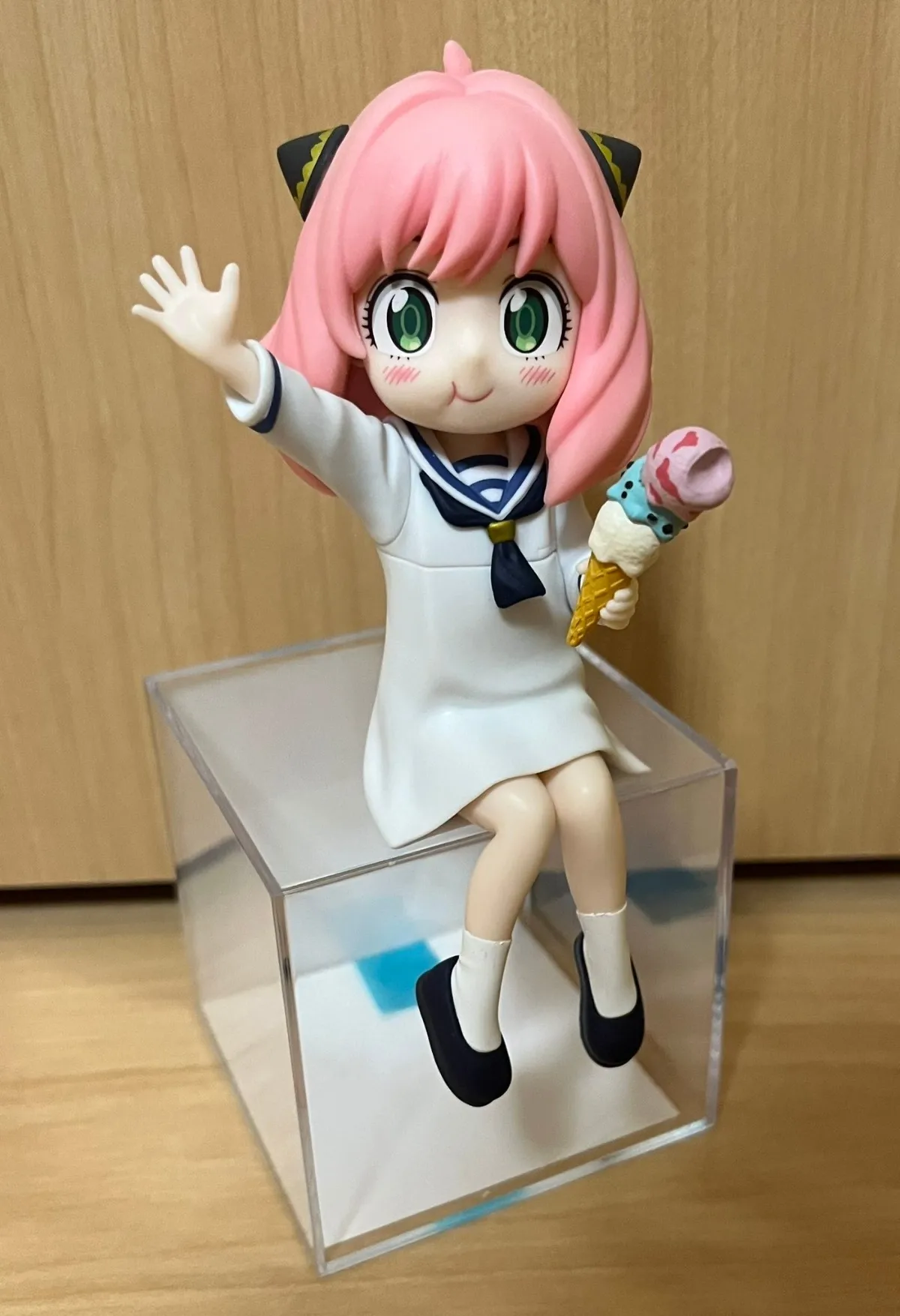 12CM Anime Spy × Family Anya Forger Figuur Noodle Stopper Figuur Zomervakantie Sailor Kleding Dress Up Model Speelgoed Pop Acitie