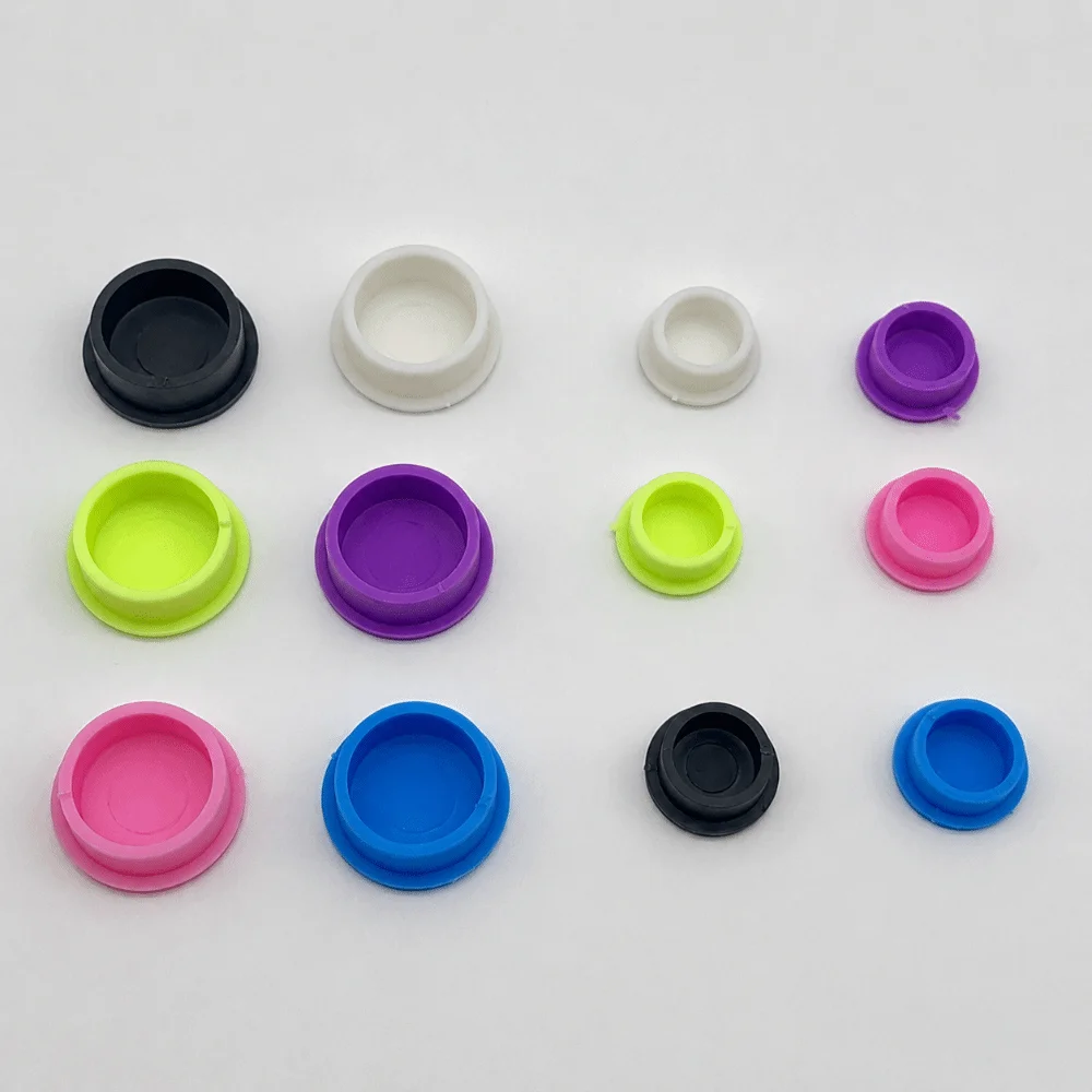 6/12Pcs Leak Proof Glass Vial Caps Silicone Reusable Peptide Vial Caps Evaporation Proof Protective Vial Caps