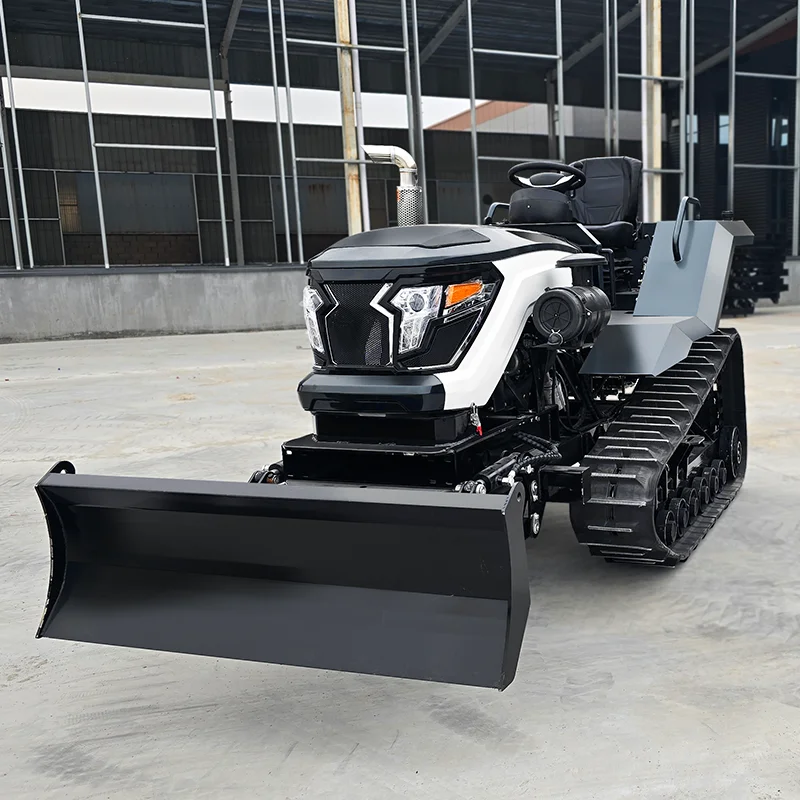 المنحدر المطاط المسار الزاحف جرار 50 حصان 60 حصان 80 حصان 120 حصان محرك الديزل علبة التروس هيكل عالي الزاحف جرار مع الكابينة