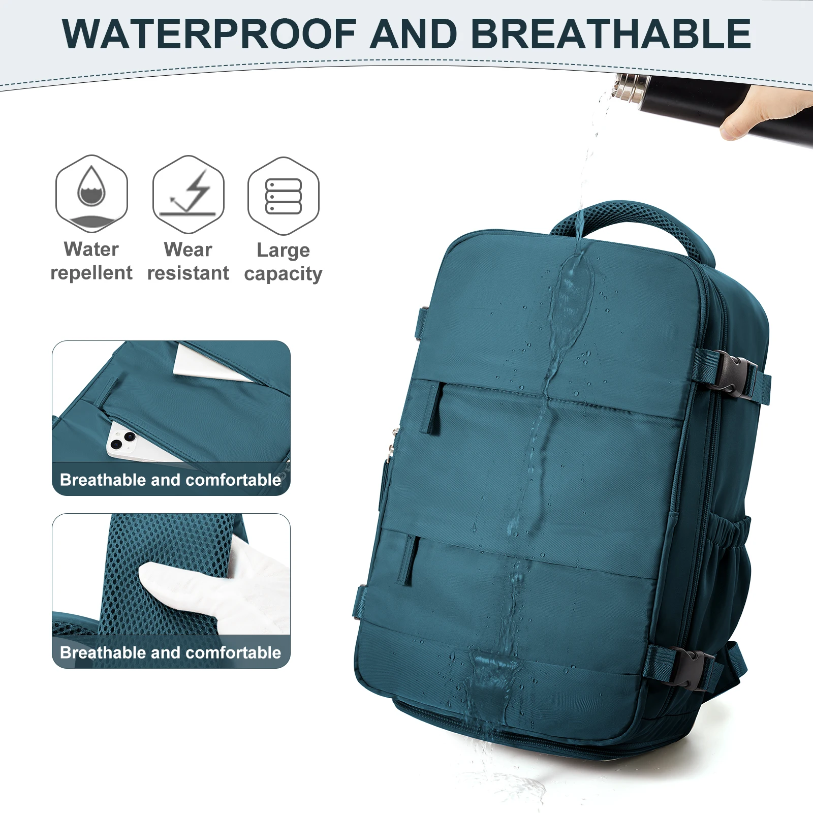 Women Men Hand Luggage Backpack Business Laptop Bag College Travel Backpack Waterproof Carry on Cabin Backpack Wizzair 40x30x20