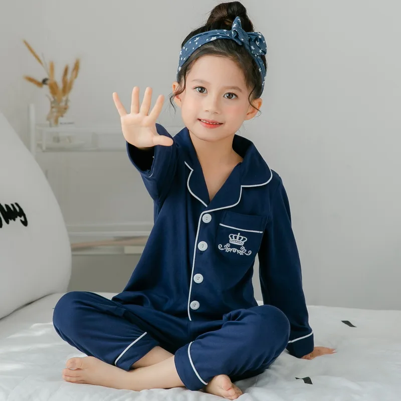 2024 Autumn Spring Kids Pajamas Set Baby Girl Clothes Kids Cartoon Sleepwear Cotton Pyjama enfant Boys Pijama Toddler Nightwear