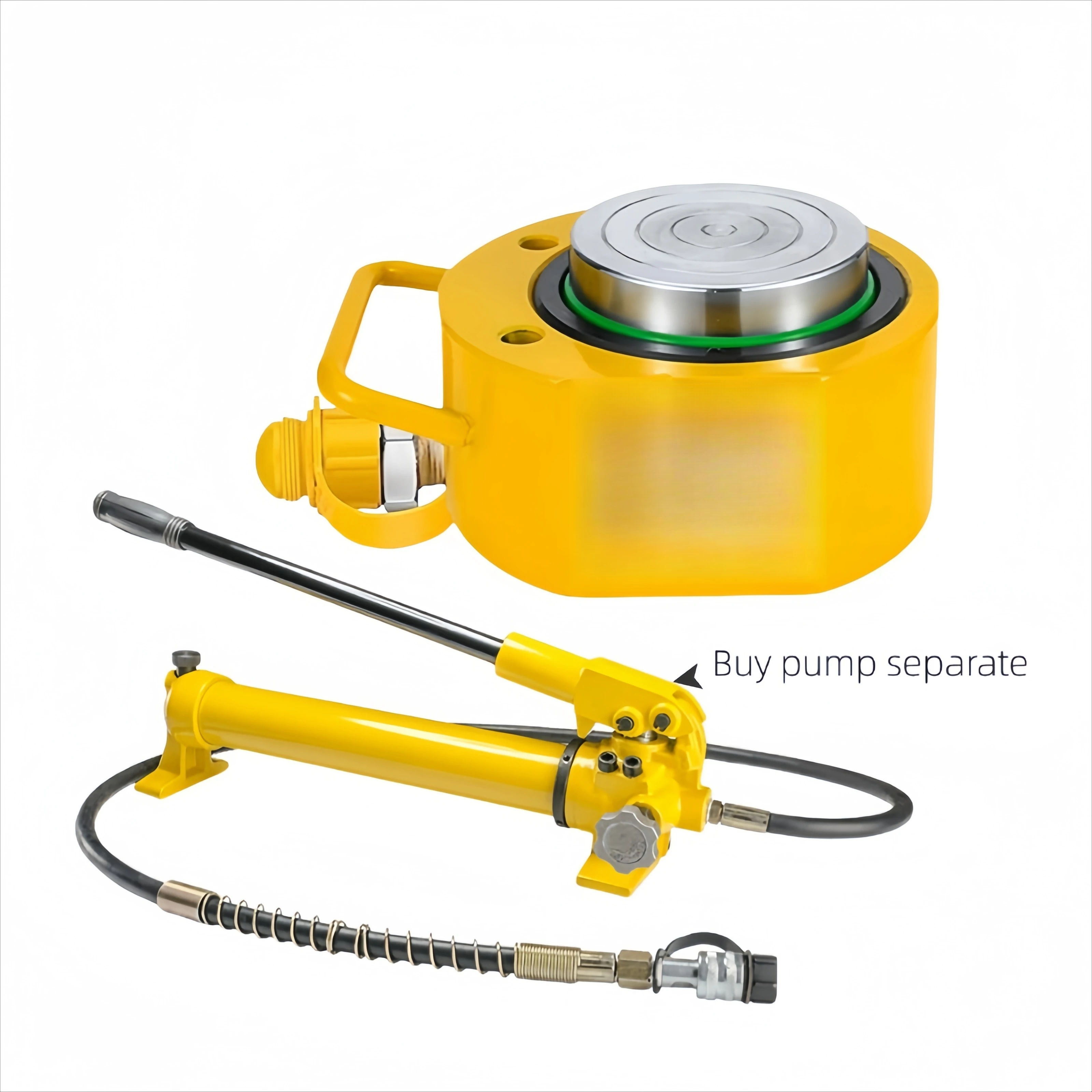FPY-1001 مقبس هيدروليكي فولاذي فائق CP-700 مضخة يدوية متعددة الأقسام 100T أدوات رفع الحمل للعمل