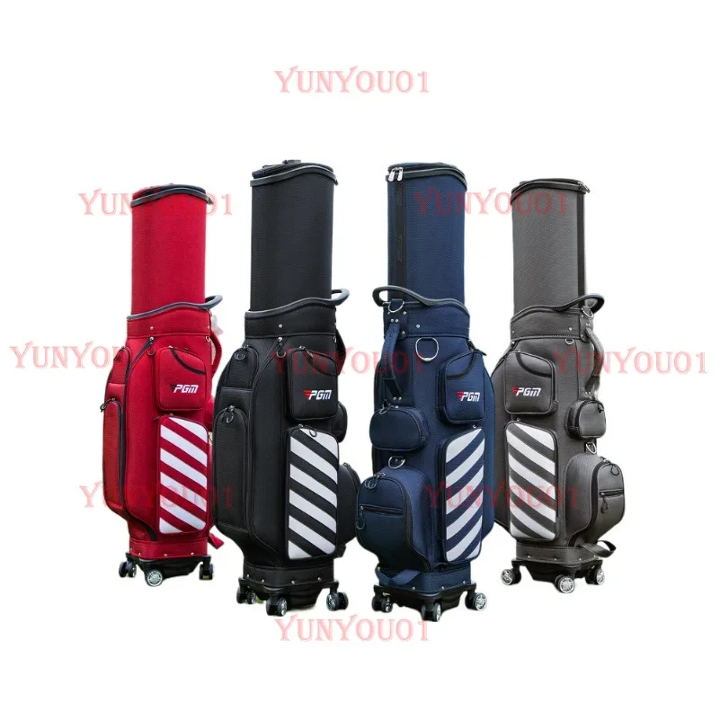 

PGM Hard Shell Golf Мужская и женская четырехколесная плоская сумка для переноски с нажимным воздухом Дорожная выдвижная сумка для мячей Клубная сумка