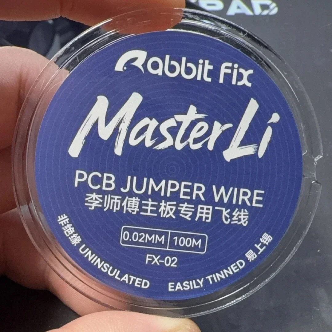 Rabbitfx وحدة المعالجة المركزية الفضة الموضوع إصلاح سلك توصيل معزز 0.009/0.02 مللي متر سلك نحاسي فائق النعومة للهواتف المحمولة مجموعة أدوات إصلاح اللوحة الأم #4