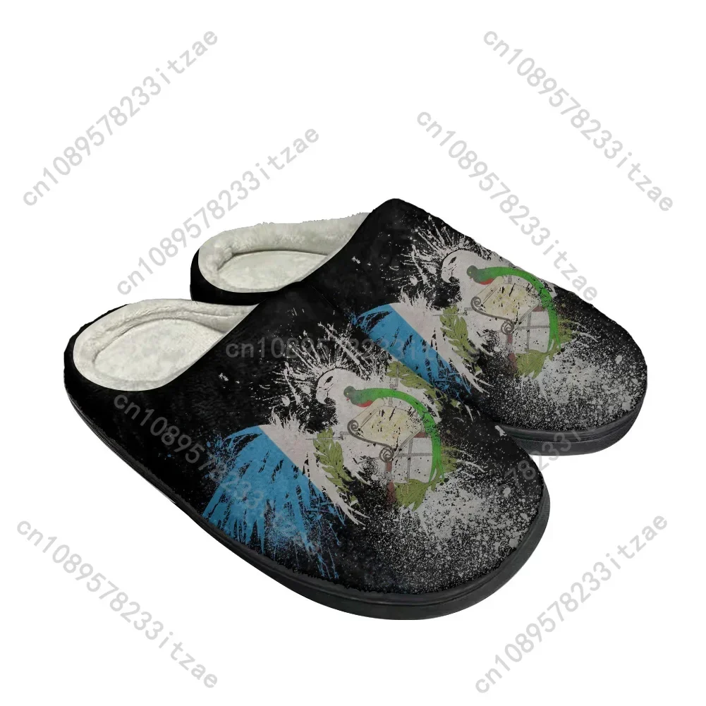 Guatemala Guatemalan Flag Cotton Custom Slippers Mens Women Teenager Latest Bedroom Plush Indoor Keep Warm Shoes Thermal Slipper