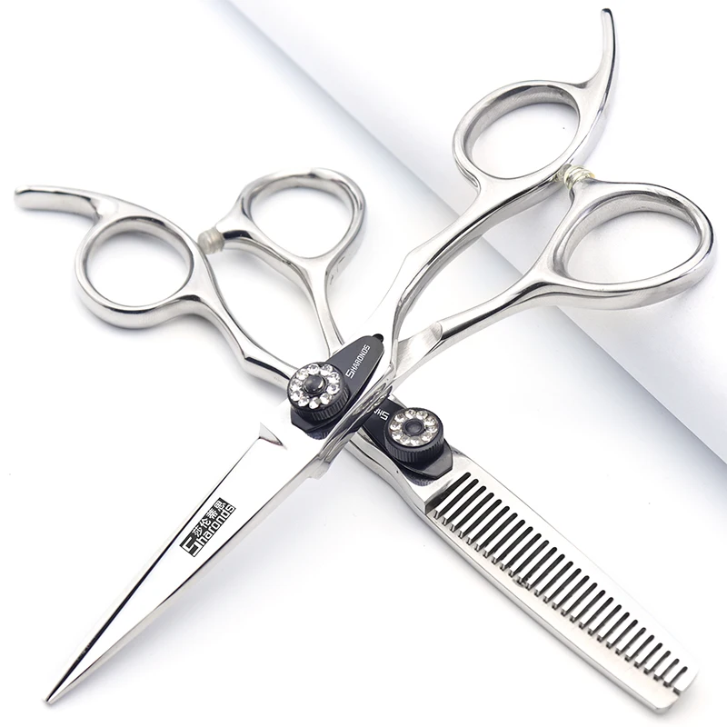 

5/5.5/6-inch Barber Scissors, Teeth Scissors, Professional Bang Cutting Tool, Self Cutting Hair, Household Hair Clipper Set