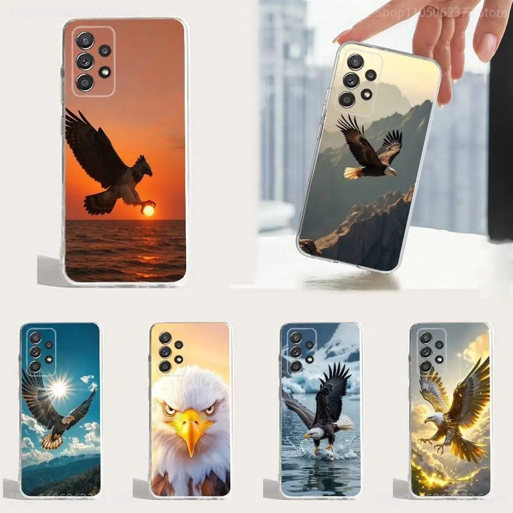 

Animal Eagle Cool Phone Case For Samsung S30,S23,S22,S21,S20,Ultra,FE,Lite, S10,S9,S8,PIus,Transparent, Silicone Case